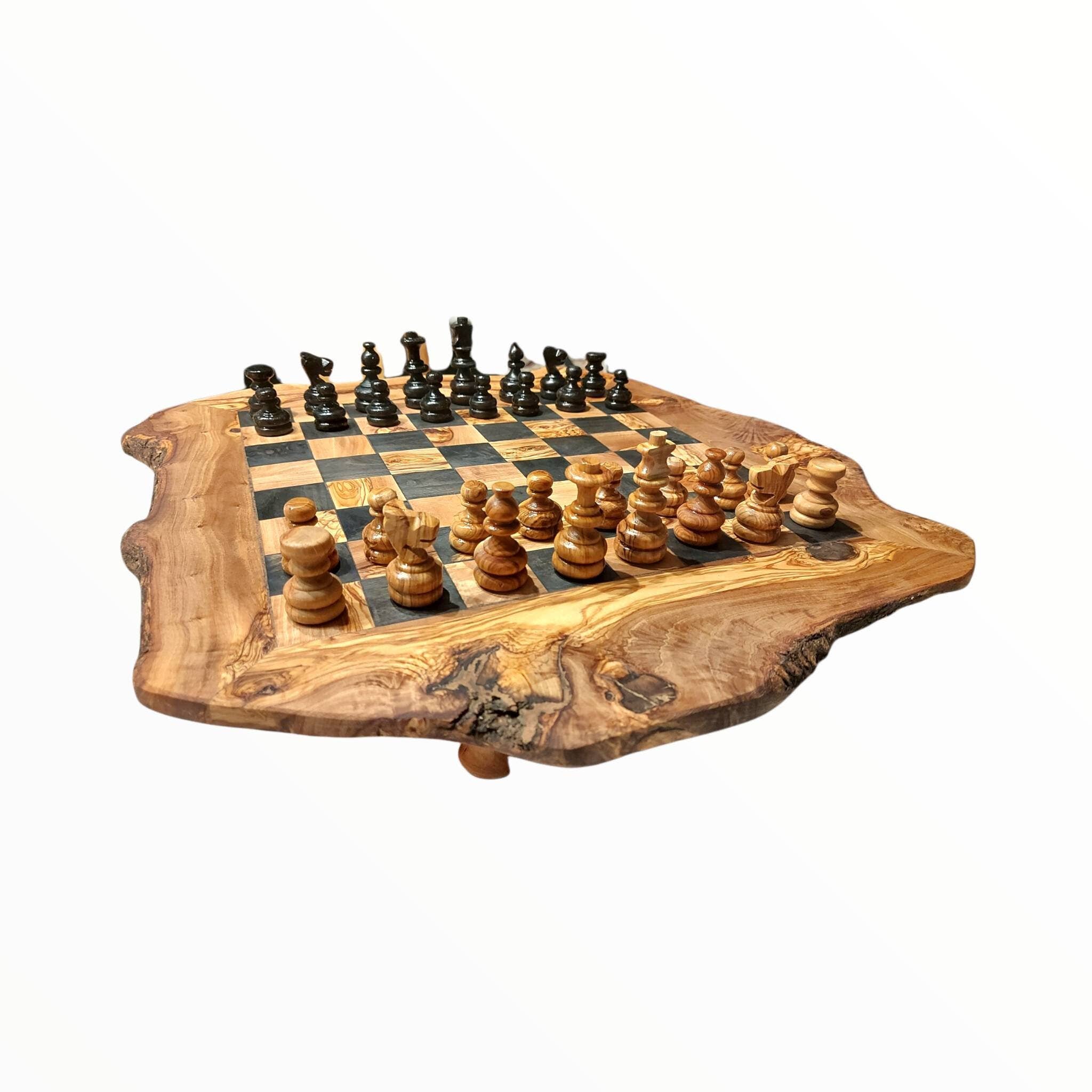 Next Day Shop - Wholesale Board Game - Wood Chess Set Handmade of Olive Wood, Antique Chess1