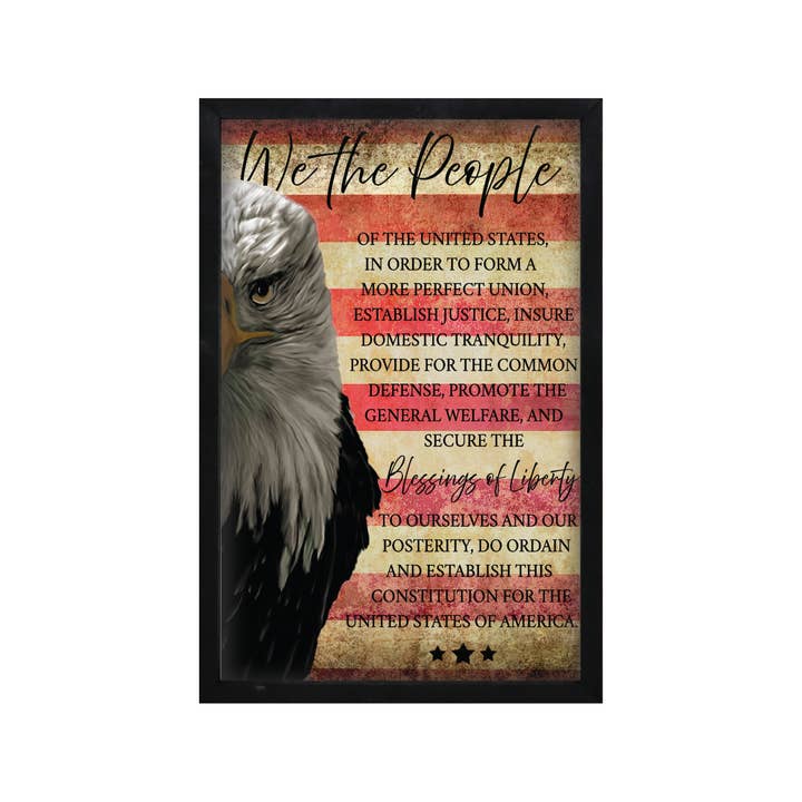Patriotic Eagle Wall Art Framed 4th of July Decoration for wholesale by LifeSong Milestones