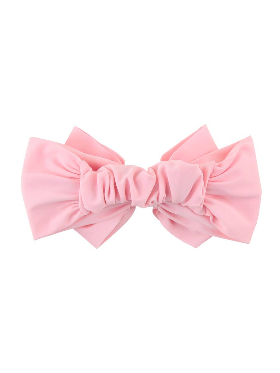 RuffleButts + RuggedButts - Wholesale Fashion Headband - Kids - Girls Pink Swim + Active Bow Headband7