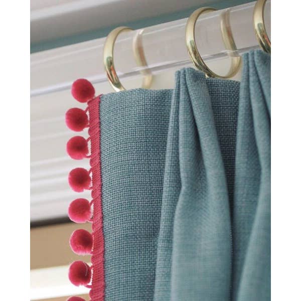 LuxHoldups – wholesale Curtain rod – Brass Curtain Rings for Lucite Rods, Drapery Hardware