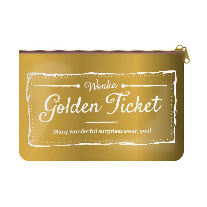 PU Pouch Roald Dahl Charlie Chocolate Factory Golden Ticket for wholesale by Half Moon Bay By Design