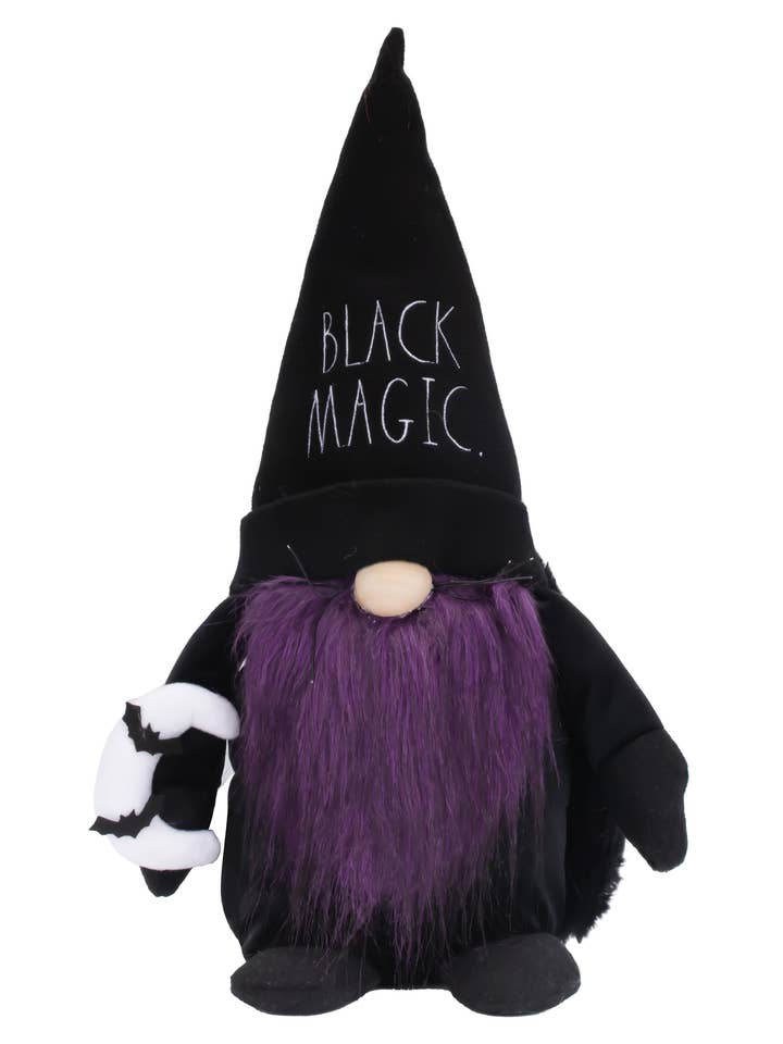 Rae Dunn “Black Magic” Black Cat Gnome Halloween Décor for wholesale by DesignStyles Home