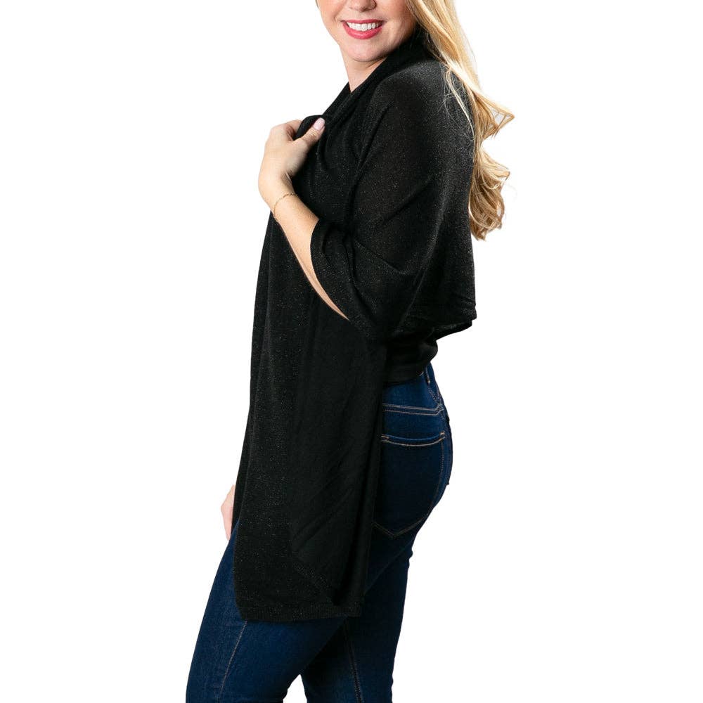 Top It Off - Wholesale Wrap - Women's - Ari Bamboo Metallic Shimmer Shawl - Year Round Chic1