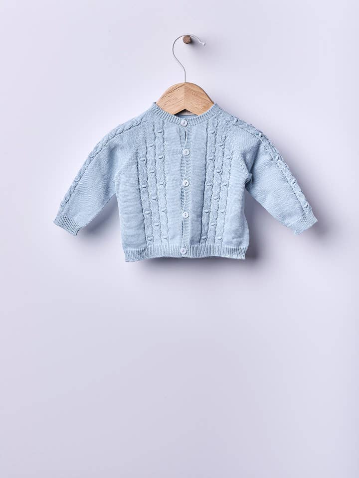 Cardigan stickad i ekologisk bomull | PURE FEELINGS för wholesale av Wedoble: sustainable children's fashion