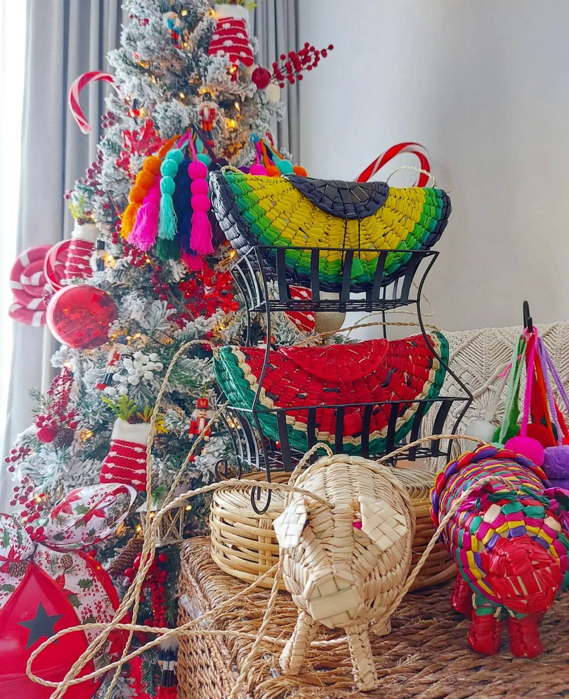 The Faria - Venta al por mayor Bolsa de playa - Bolso de paja de sandía / Bolso de sandía5