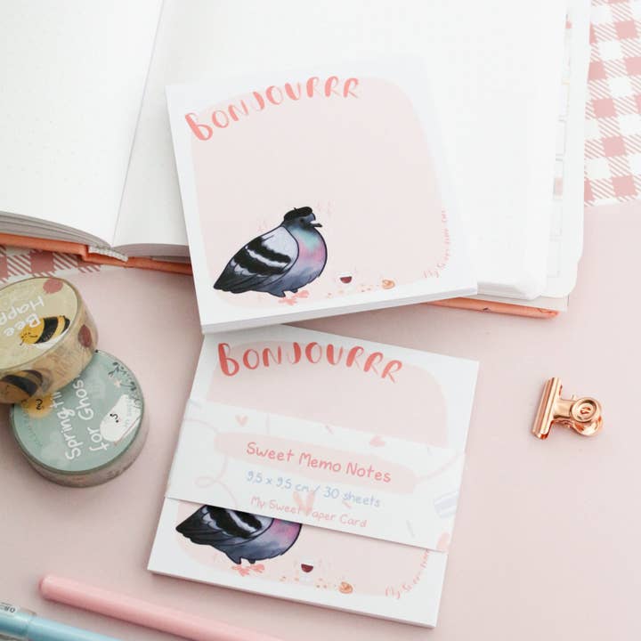 My Sweet Paper Card - Wholesale Notepad - French Pigeon Memo Note - Cute Notepad4