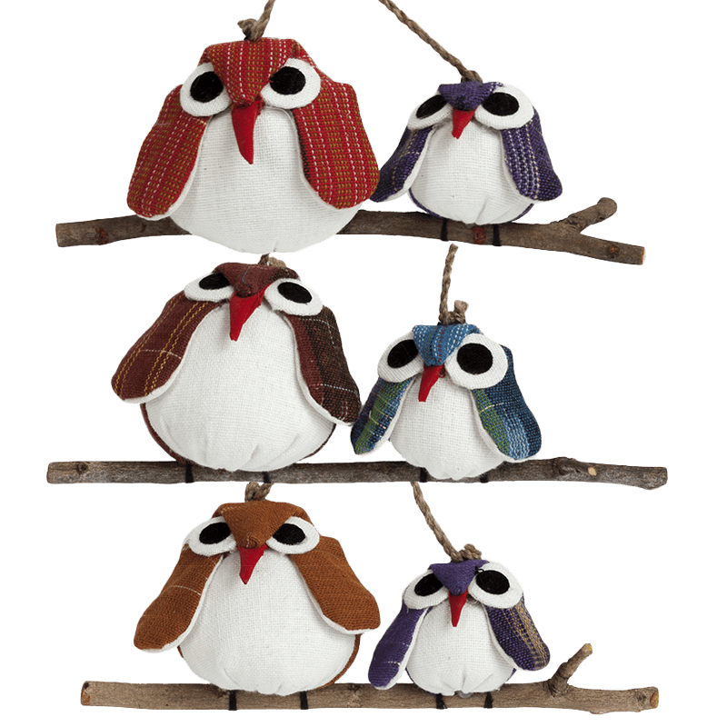 Marquet - Wholesale Ornament Set - Fair Trade Owl Christmas Ornament - Holiday Stocking Stuffer1