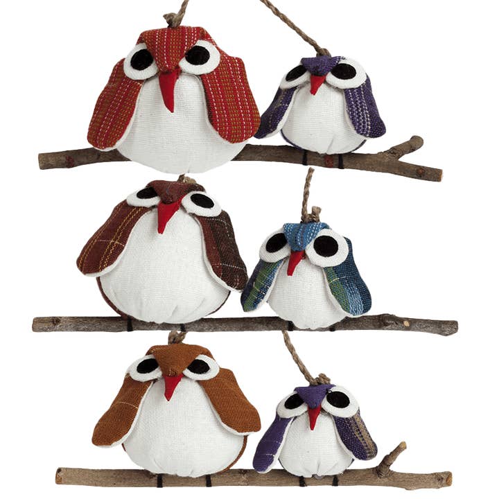 Marquet - Wholesale Ornament Set - Fair Trade Owl Christmas Ornament - Holiday Stocking Stuffer1