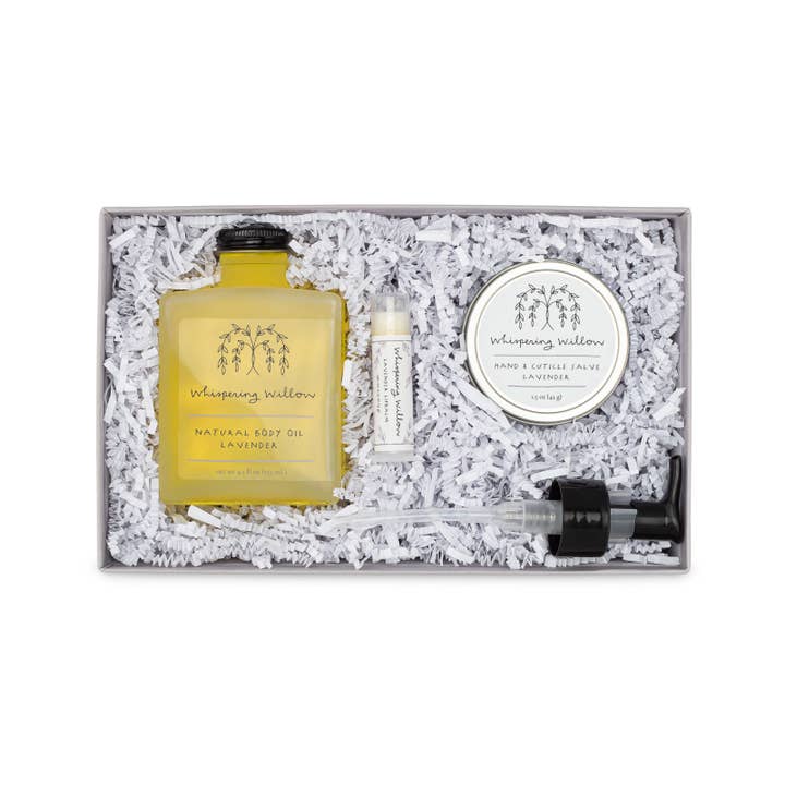 Whispering Willow - Vente Set de bain et corps - Coffret cadeau Lavender Relax & Restore1