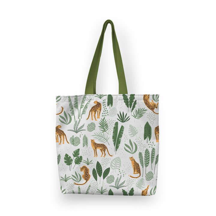 Tote: Jungle Cheetah Canvas for wholesale by Sam and Zoey