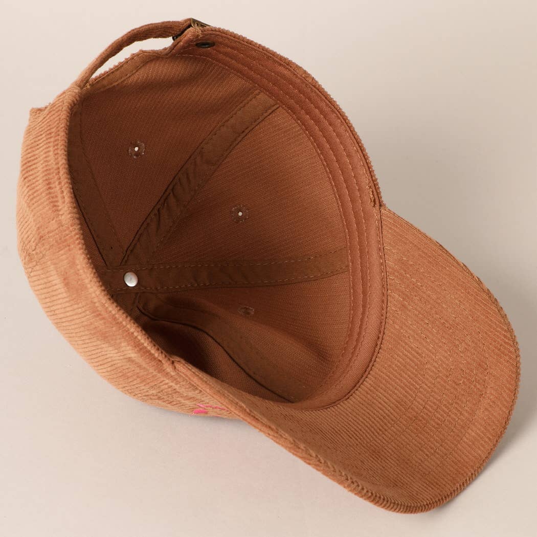 Fashion City - Wholesale Honkbalpet - Dames - Schattige Mini Honkbalpet met Geborduurd Blij Gezicht2