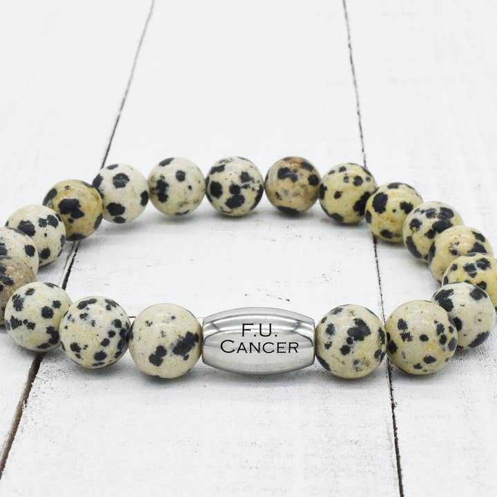 Pulseras elásticas con cuentas inspiradoras de 10 mm de color rosa para venta al por mayor de Pink Box