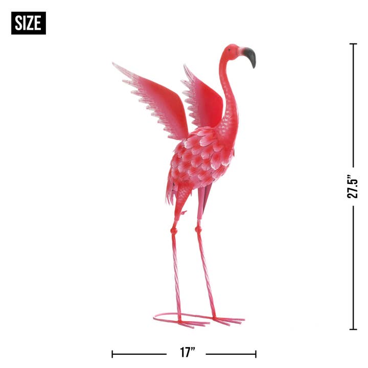 Zingz Home - Wholesale Outdoor Ornament/Decor - Flying Flamingo Metal Decoration1