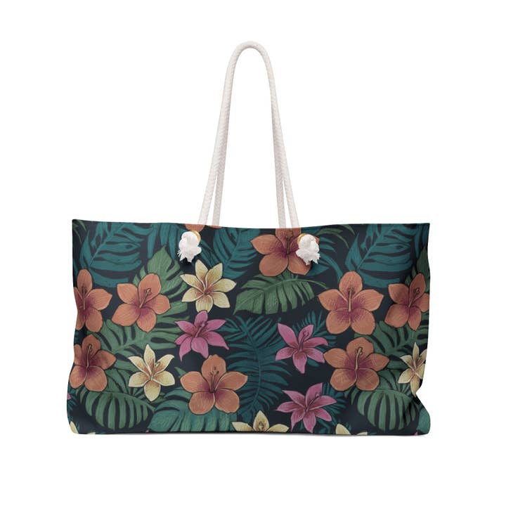 Sac de week-end à motif tropical pour la vente par Los Angeles Mercantile™