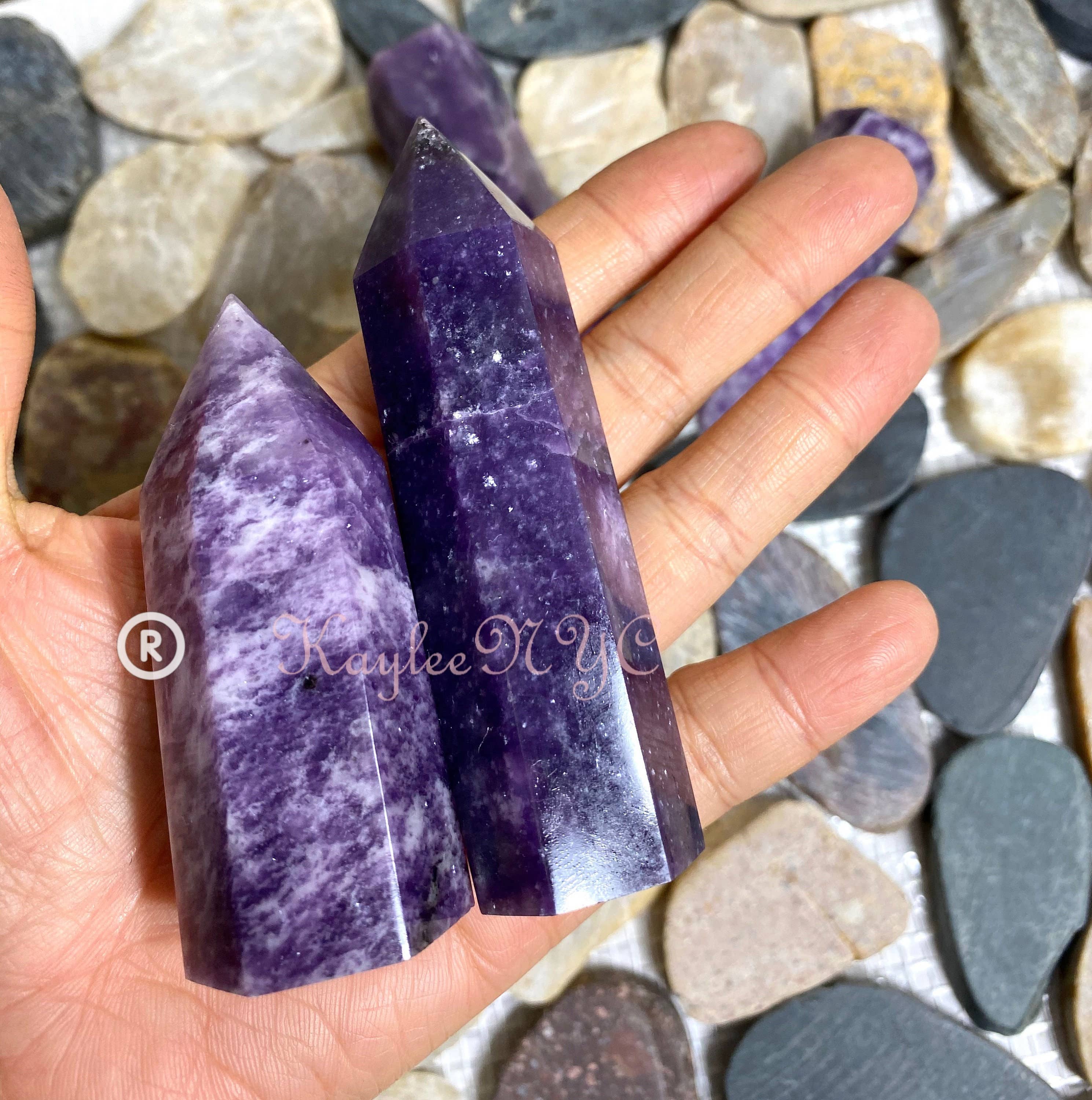 KayleeNYC - Wholesale Spiritual Stone/Crystal - Wholesale Lot 1 lb Natural Lepidolite Tower Obelisk Point Wand Crystal Energy Healing9