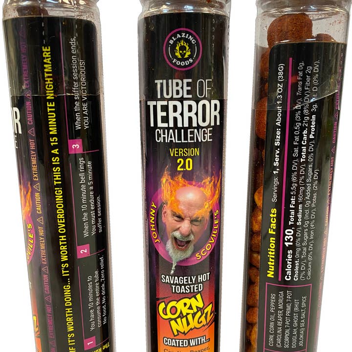 BLAZING FOODS - Wholesale Hot Sauce - Tube of Terror Version 2.00
