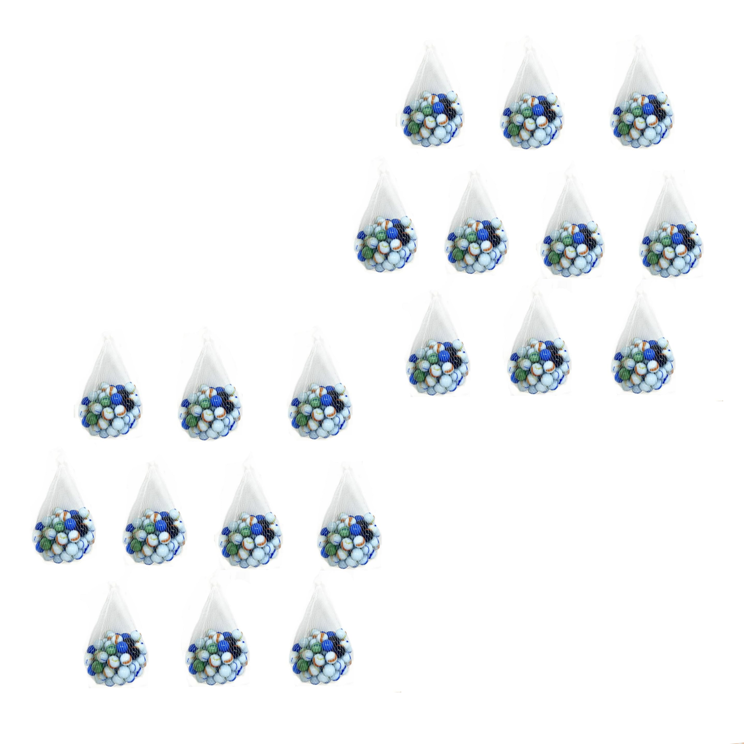 Tsyware - Wholesale Art Stones - 100 Count (1 Bag) Bulk Beautiful Premium Glass Marble, 5/8" 3