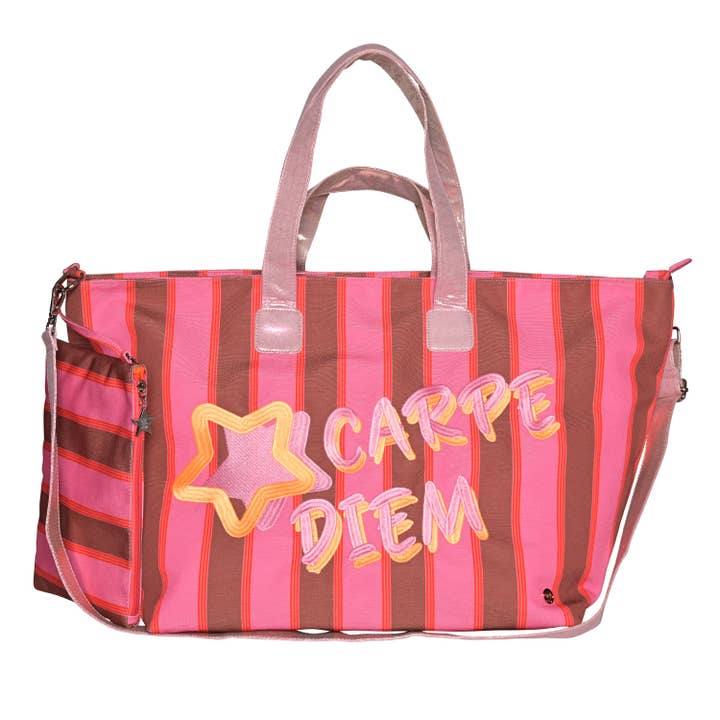 XL Shopper Carpe Diem-cs in Pink for wholesale by cute stuff GmbH