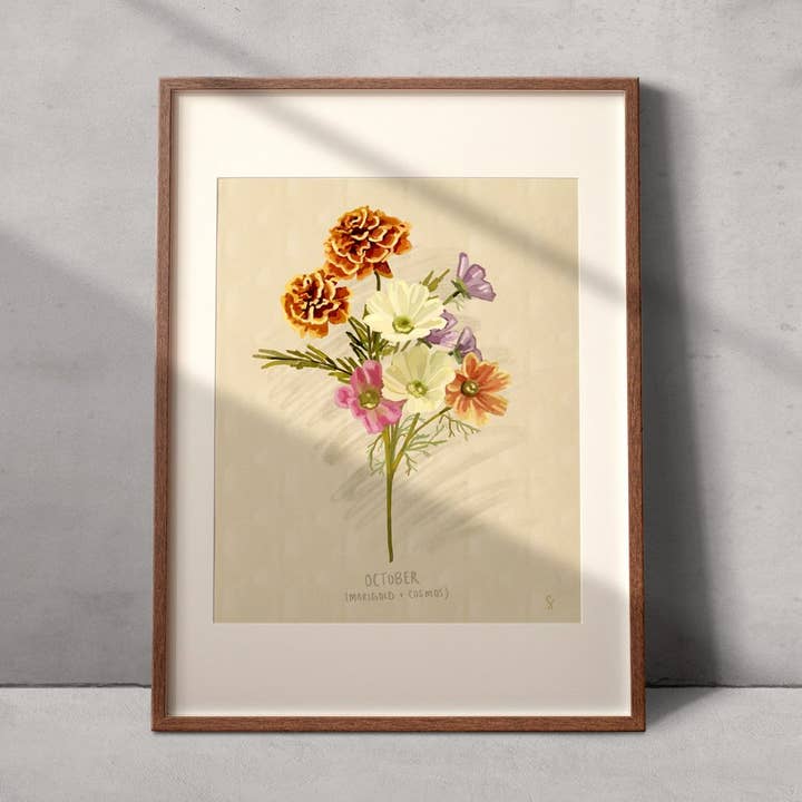 Fleur de naissance : octobre pour la vente par Sydney Brooke Art