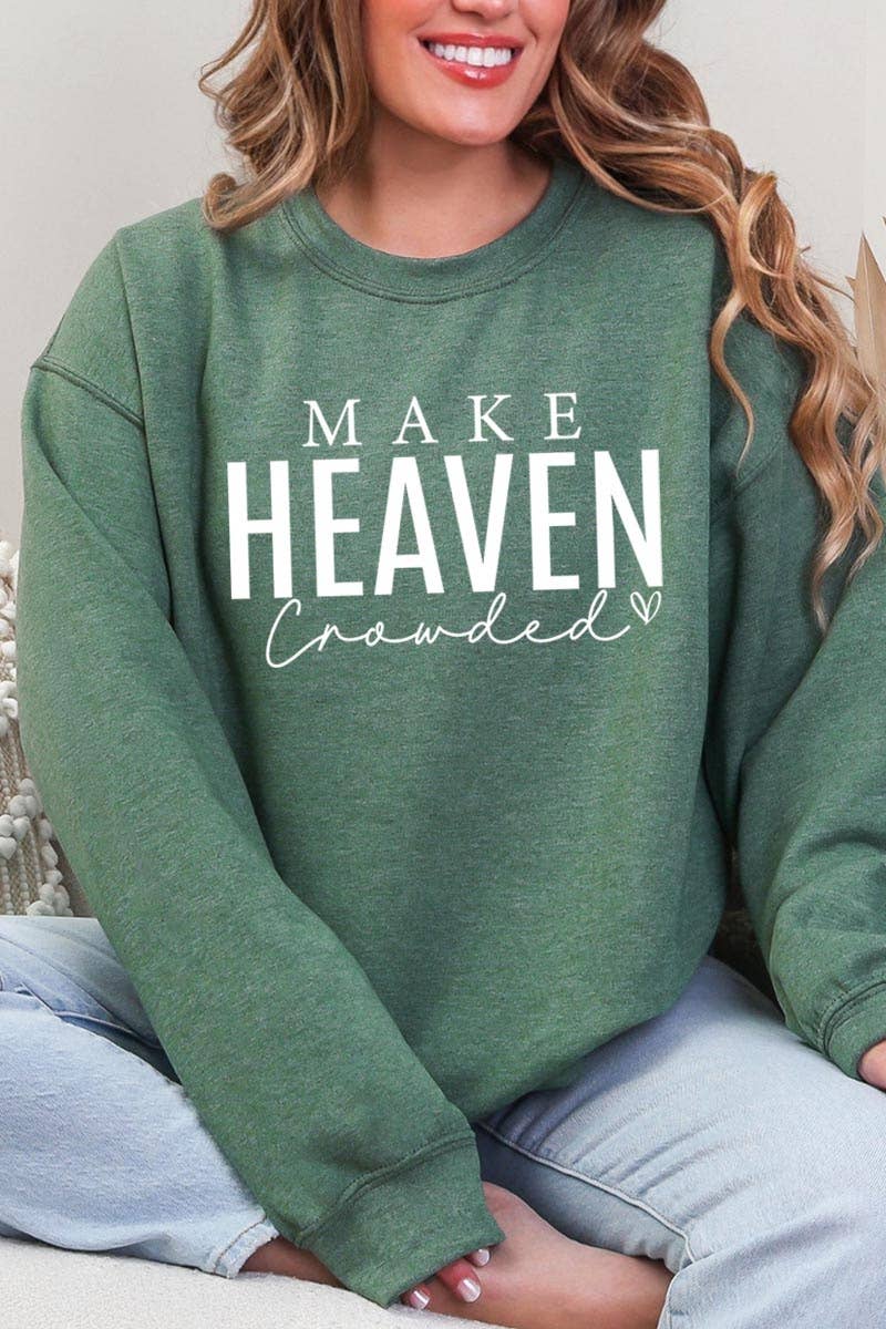 Pink Irene Wholesale - Wholesale Shirt - Women's - Make Heaven Crowded Graphic Sweatshirt4