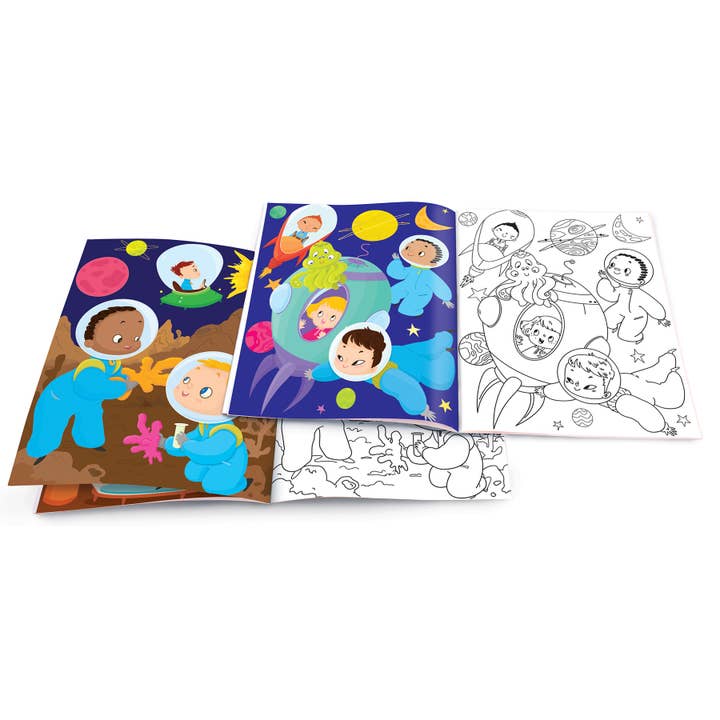 The Piggy Story - Wholesale Coloring Book - Kids & Baby - Space Adventure Dry Erase Coloring Book