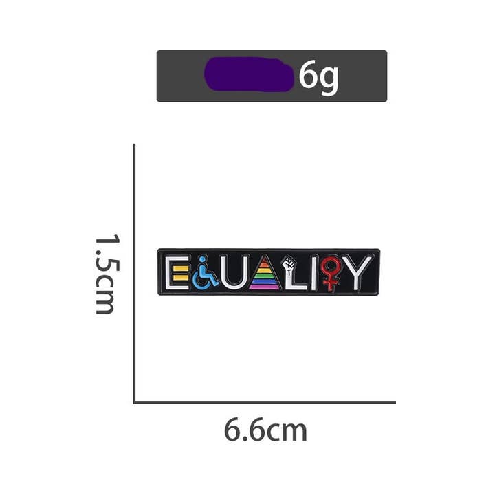 Magnifique Hearts - Vente Épinglettes/boutons - Épingle en Émail Égalité – Symbole d'Équité, d'Unité & de Justice3
