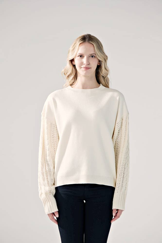 noflik – wholesale Knitted jumper – Women′s – INT1031 Cable Slve Sweater- 6pcs Pack $5.75/unit (72%OFF)13