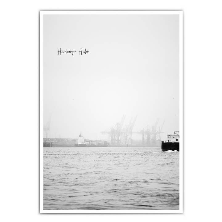 Nebel am Hafen Hamburg Bild - Wandbild Nordisch Hafen Deko für den Großhandel von 4one Pictures