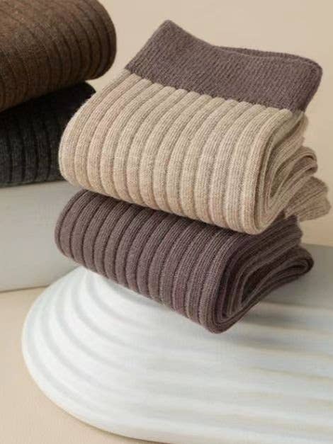 Sweetkama – wholesale Socks – Women's – Ladies Color Block Rib Cotton Daily Socks SKASC41634