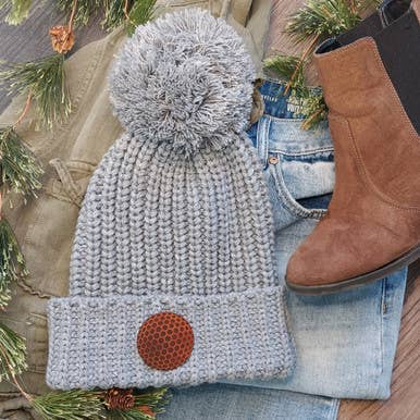 Golf Ball Leather Hat Patch for wholesale by Trendy Transfers