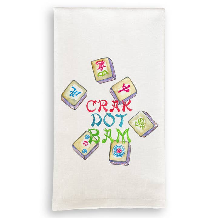 French Graffiti - Wholesale Tea Towel - Colorful Mahjong Tiles