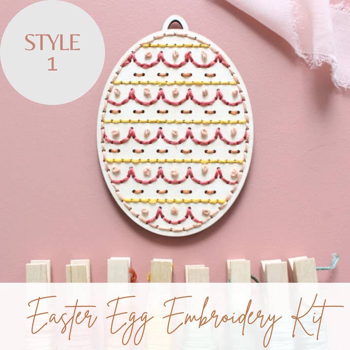 Easter Egg (Style 1) DIY Embroidery Kit for wholesale by The HNB House