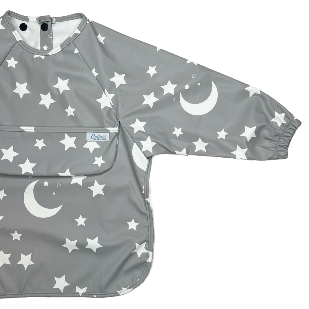 Calla & Friends - Wholesale Bib - Baby - The Grayson Long Sleeve Bib - Starry Night2