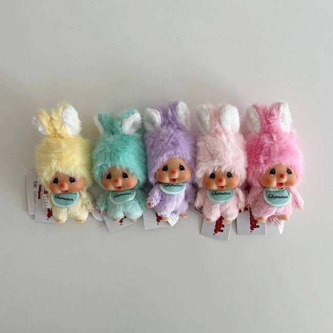 MOND HAUS – Engroshandel Nøglering - Dame – Tolly plyssnøglering, plysset kanindragt babyabe charm2