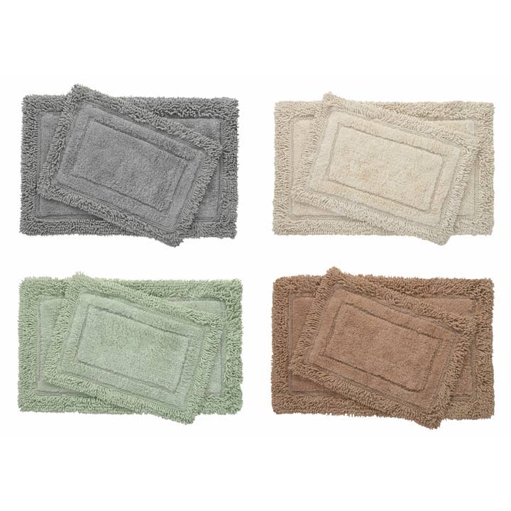 Assorted Savoy Shaggy 2-Piece Oversized Cotton Bath Rug Set - 6 Color for wholesale on Faire