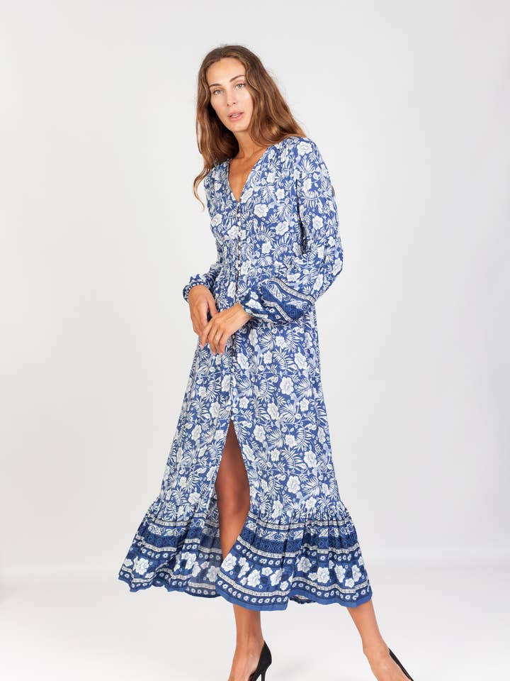 BLÅ SOHUMAN PRET KLÄNNING för wholesale av SOHUMAN