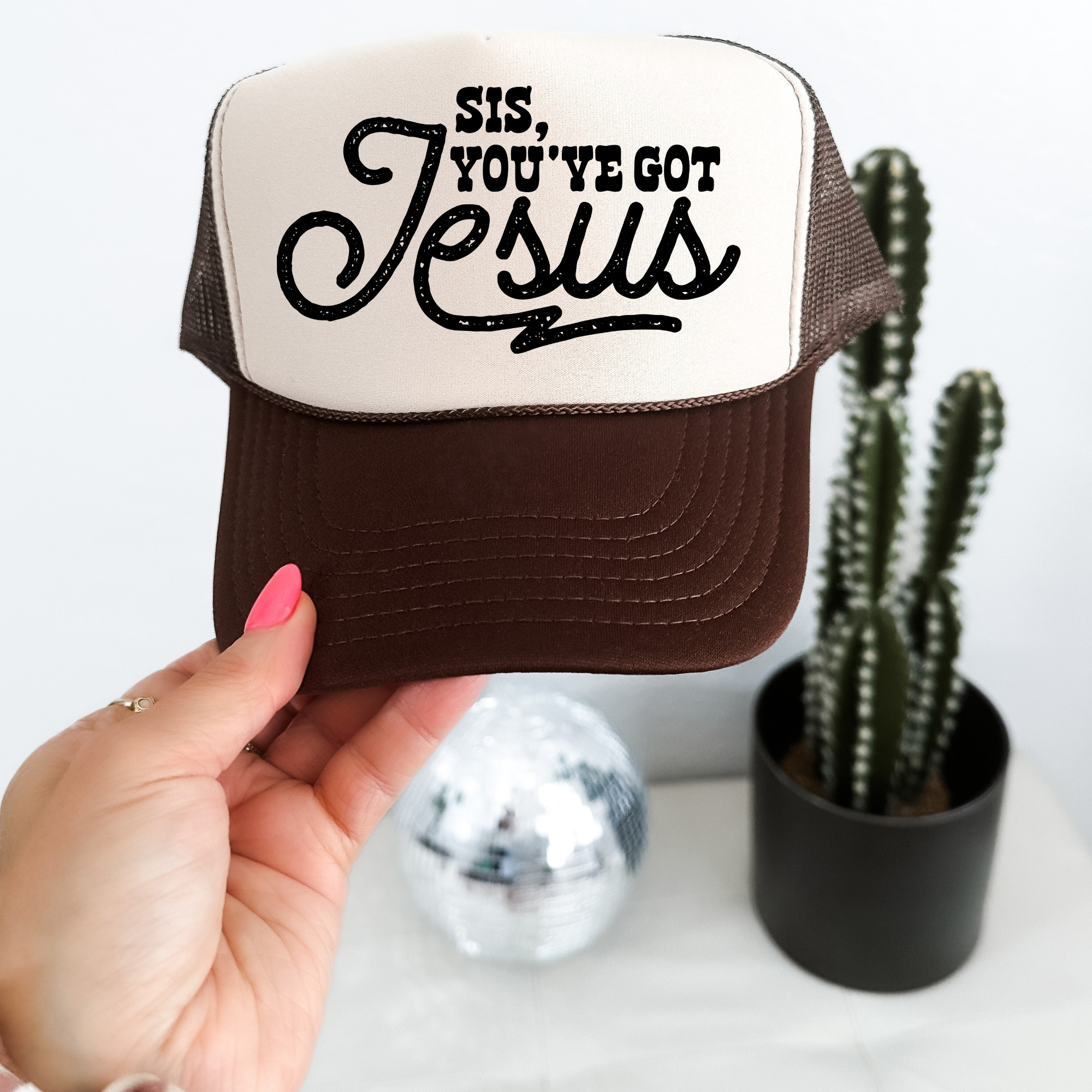 ZZ Threadz - Wholesale Trucker Hat - Women's - Sis, You've Got Jesus Otto Trucker Hat0