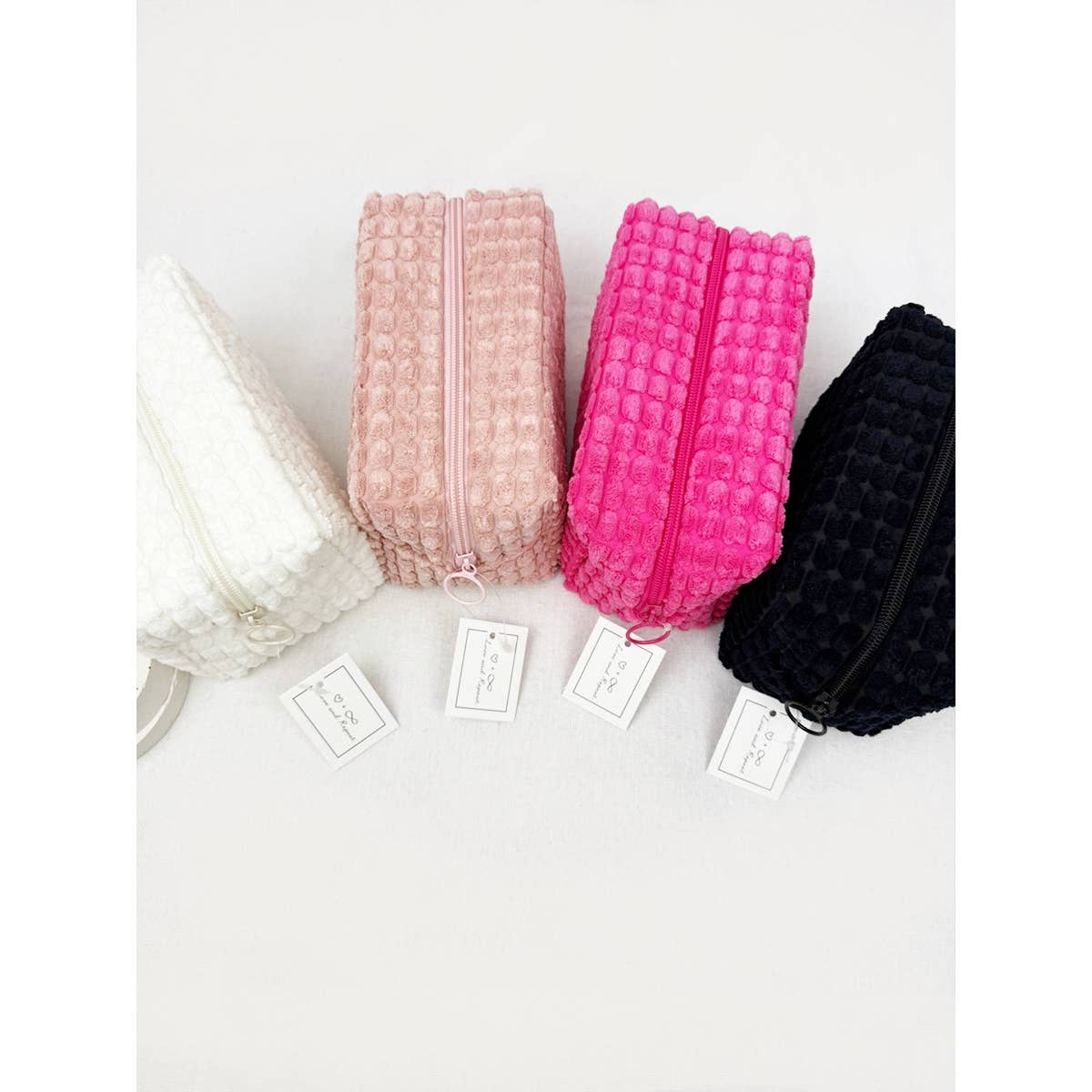 Love and Repeat - Wholesale Makeup/Cosmetic Bag - Soft Puff Textured Light Weight Cosmetic Bag10