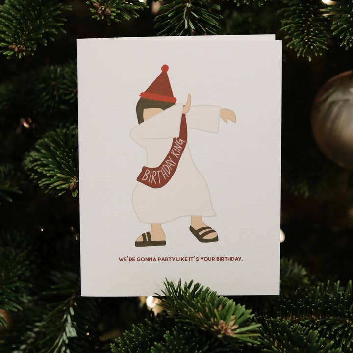 Kelly Scott Design Co - Wholesale Christmas Card - Funny Jesus Christmas Card -- Party Like It's Your Birthday