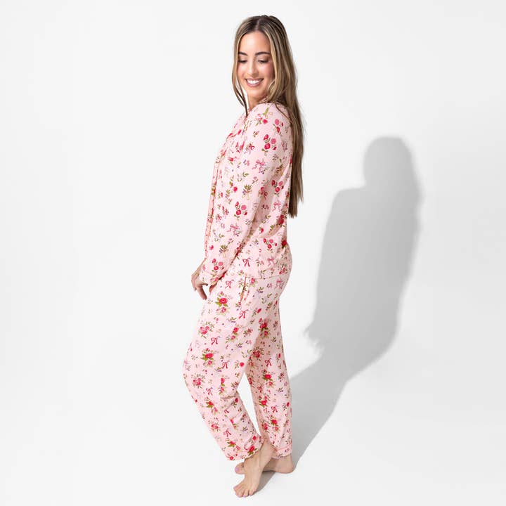 Bellabu Bear - Wholesale Pyjamaset - Dames - Bows & Blooms Bamboe Dames Pyjama Set