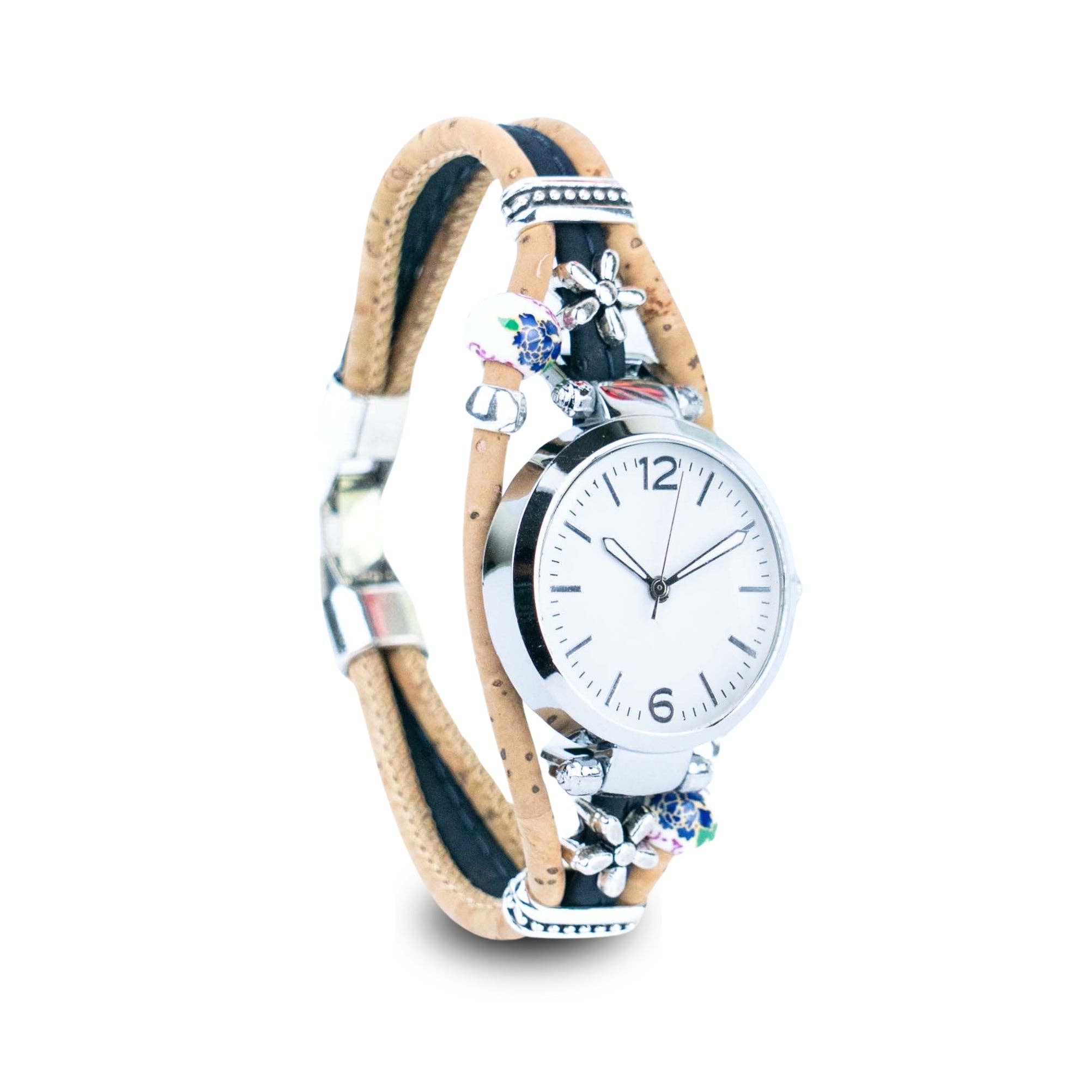 Meninas Bonitas Cork - Wholesale Wrist Watch - Women's - Natural cork line handmade ladies fashion watch WA-4570