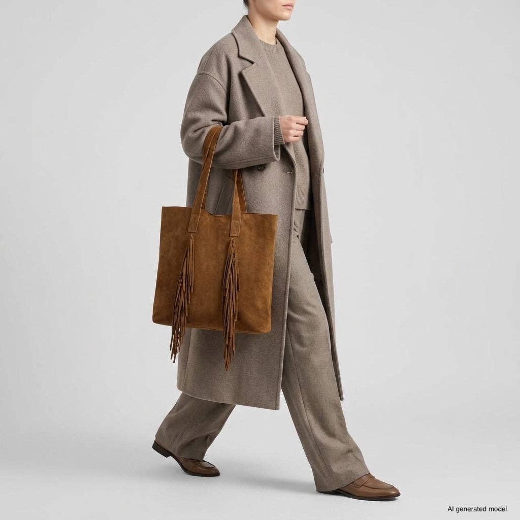 TAKEASY - Vendita all'ingrosso Tracolla - Donna - Borsa tote in vero camoscio italiano | Como43