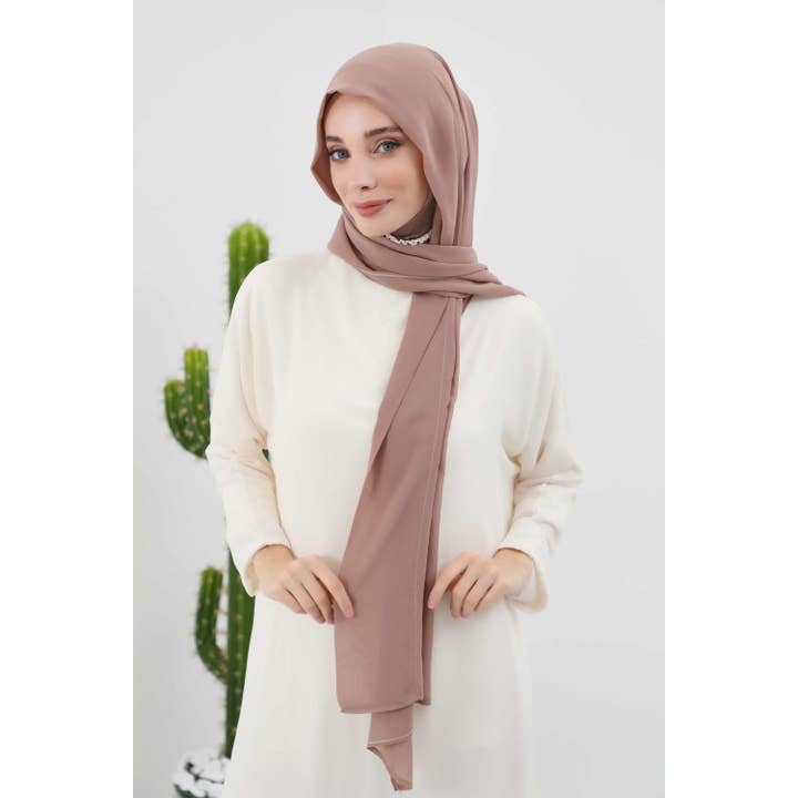 Aisha's Design - Wholesale Hijab – Women’s - Instant Chiffon Shawl Headscarf for Women with Cotton Bonnet Chiffon Turban Cap, Ready-to-Wear Soft Chiffon Shawl Instant Hijab Wrap,PS-46152