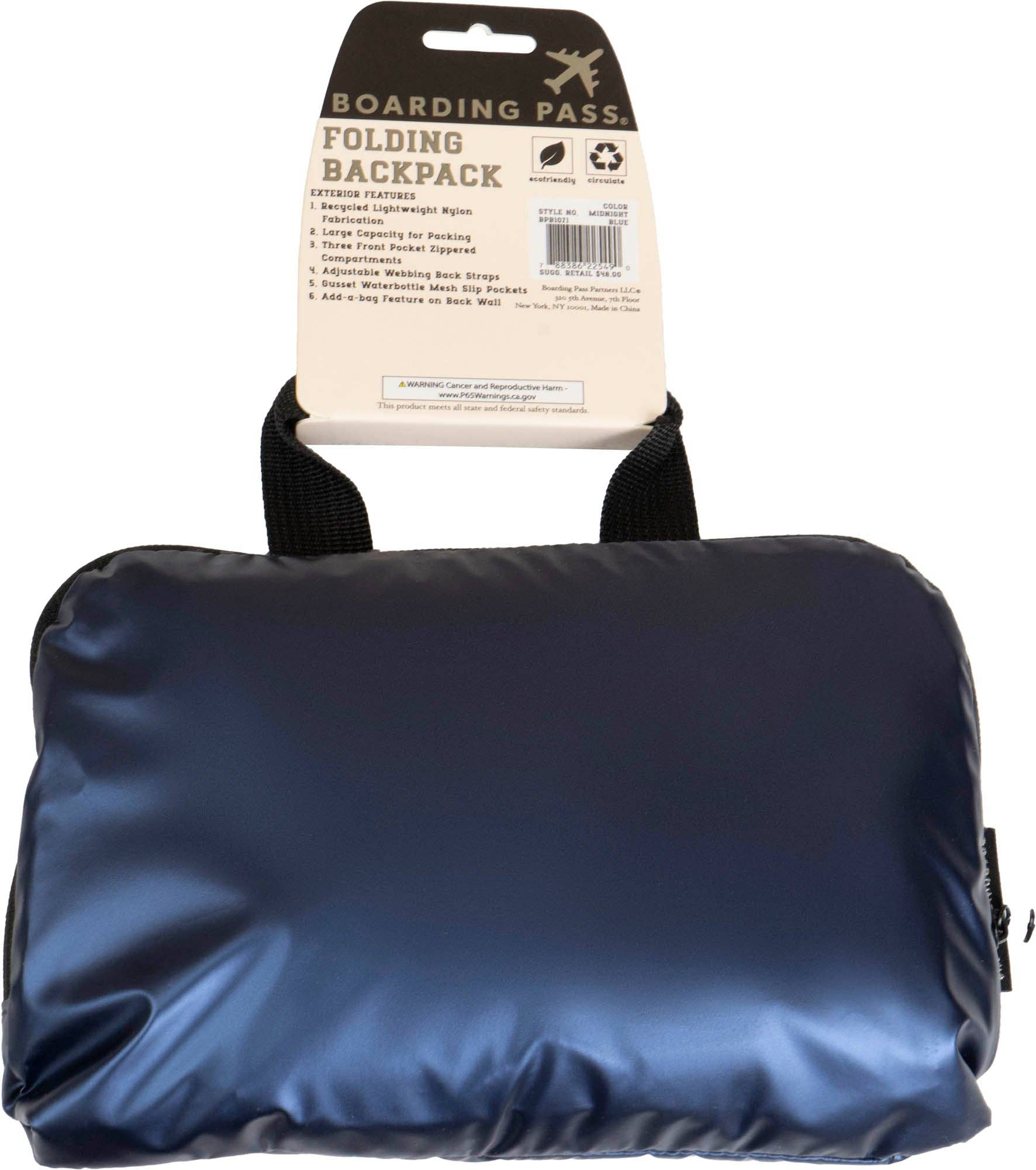 Magid - Wholesale Backpack - Unisex - Boarding Pass Recycled Metallic Foldable & Packable Pouch Multi Compartment Backpack16