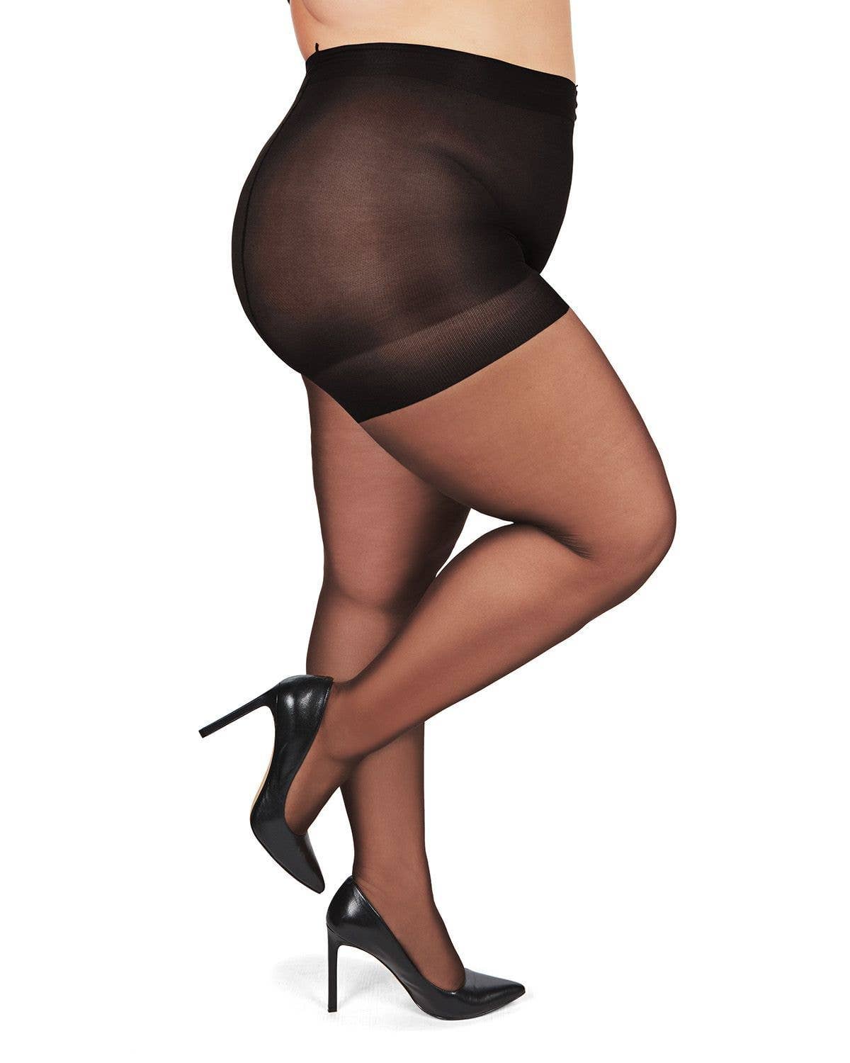 Infinity Classics International Inc. - Vente Collants fins – femme - MeMoi Collants grande taille avec contrôle transparent tout au long de la journée5