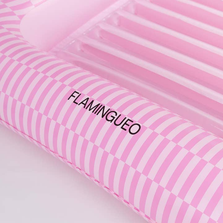 Flamingueo – wholesale Strandtillbehör – Solstol med rosa dryckeshållare