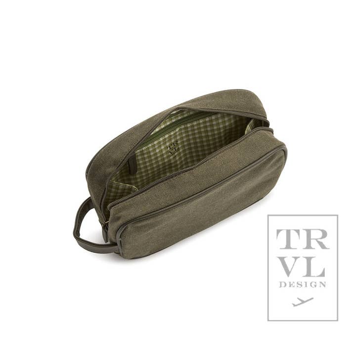 TRVL Design - Wholesale Toiletry Bag - Men's - Men's Kit Case - Toiletry Bag Coated Canvas Cactus