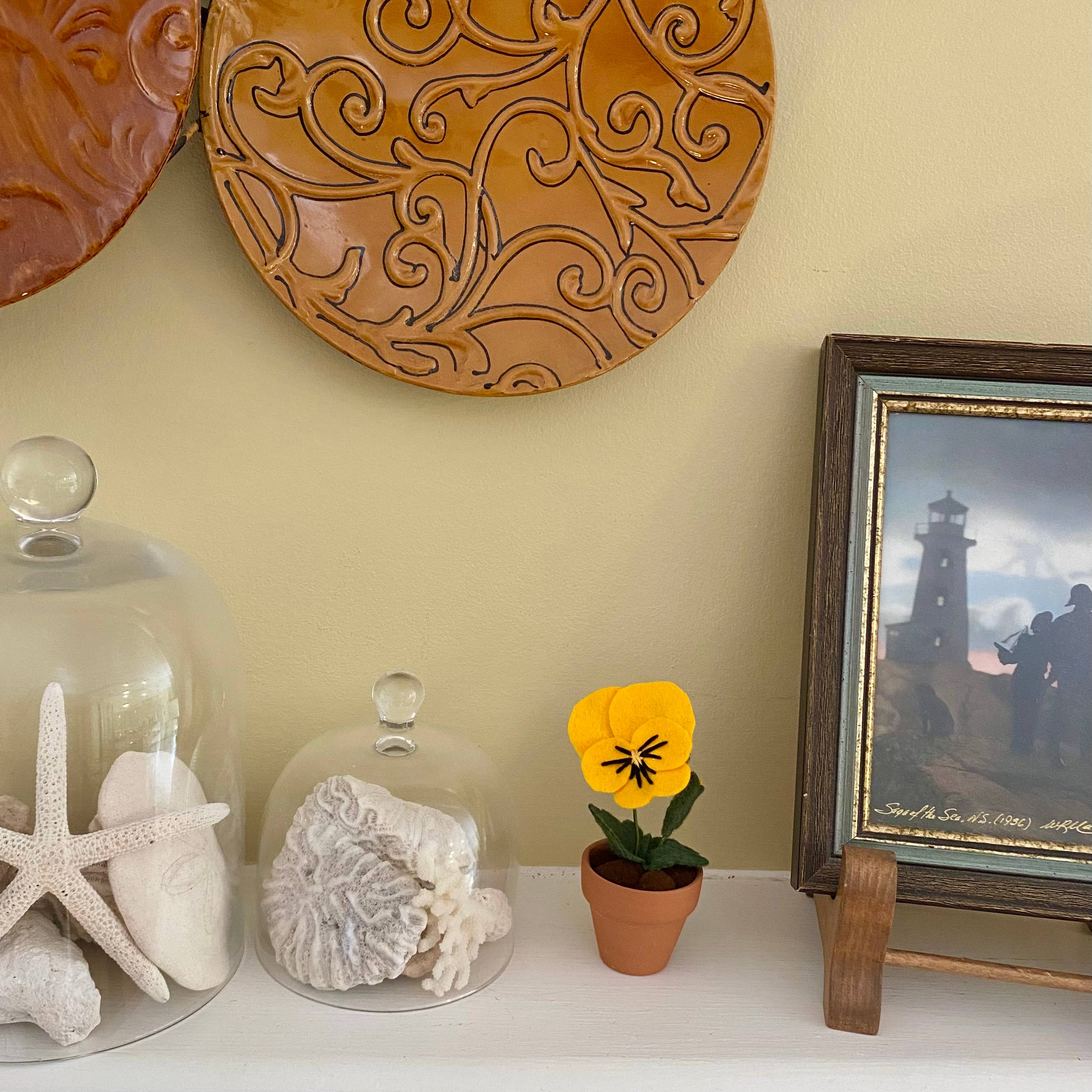 ForgetBKnot - Wholesale Artificial Flowers - Pansy Felt Forever Flower7