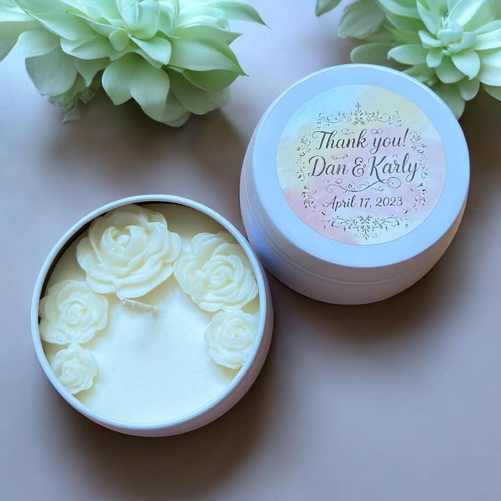 Rosenblume Kerze Braut- & Junggesellinnenabschiedsgeschenke für den Großhandel von Karly’s Candles