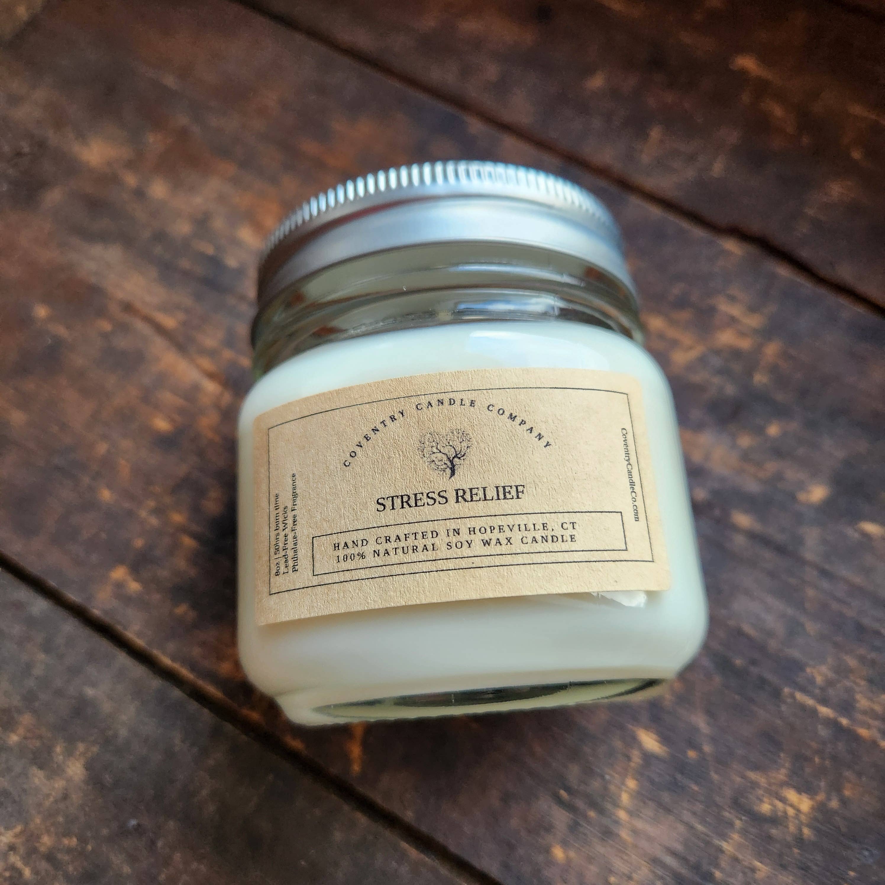 Coventry Candle Company - Wholesale Jar/Filled Candle - Stress Relief 8oz soy candle